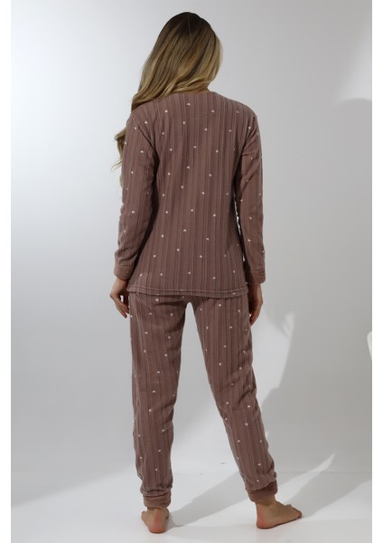 Fwn 5019 Peluş Welsoft Polar Kışlık Yumoş Kadın Pijama Takımı Love fiyatları