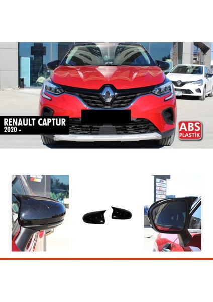 Renault Captur Yarasa Ayna Kapağı Batman 2020 Üzeri Parlak Siyah