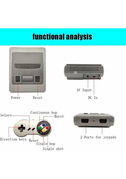 620 Oyunlu Retro  Mini Video Klasik Oyun Konsolu