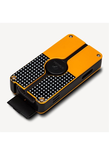 Slim 3 Torch Çakmak ve Kesici Puro Seti Sarı-Siyah