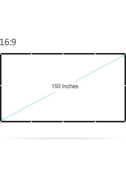 AUV Camera 150 Inç Projektör Ekran Geniş Ekran 16: 9 Taşınabilir (Yurt Dışından)