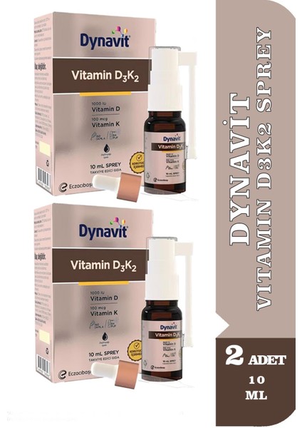 Vitamin D3K2 Sprey 10 ml 2 Adet