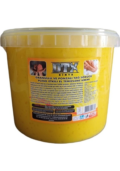 Sanayi Tipi Yumuşak Granürlü El Temizleme Sabunu (Kremi) 5 kg