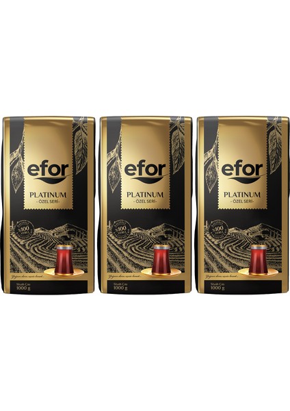 Efor Çay Platinum Özel Seri Dökme Çay 3 x 1 kg