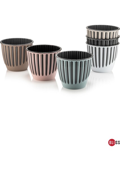 3 Lt Plastik Dekoratif Antrasit Renk Piyano Saksı