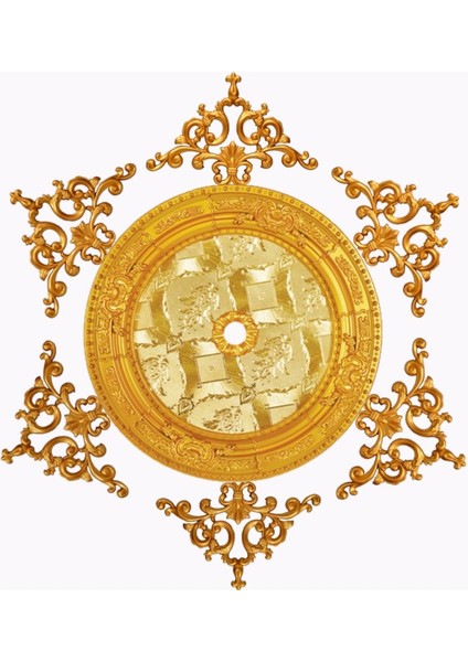 Paket 60 cm Oval Saray Tavan Göbek Motifli Tavan Dekorasyon