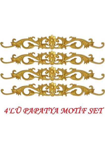 Süper Set 4'lü Motif 10*65 cm Altın Rengi