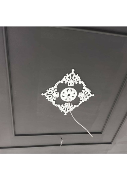Saray Tavan Motif 25*25 cm Bronz Küçük Avize Göbeği