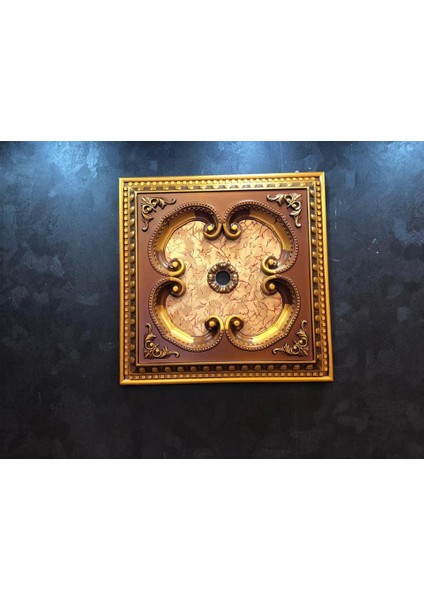 60*60 cm Kare Kahve Eskitme Saray Tavan
