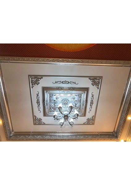 90*90 cm Gümüş Kare Saray Tavan Göbek fiyatları