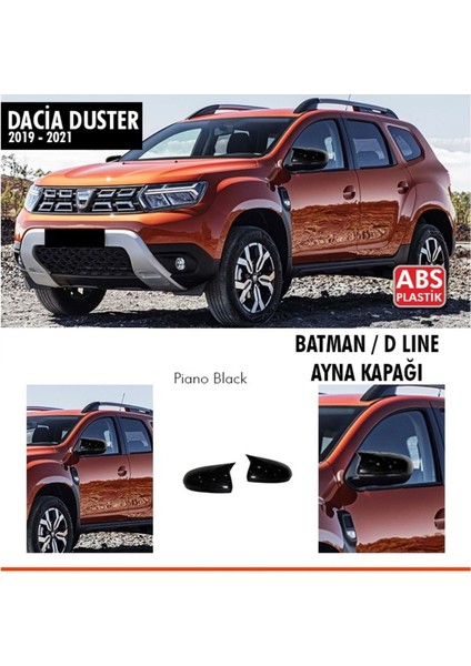 Dacia Duster Yarasa Batman Ayna Kapağı 2018 ve Üzeri Parlak Siyah