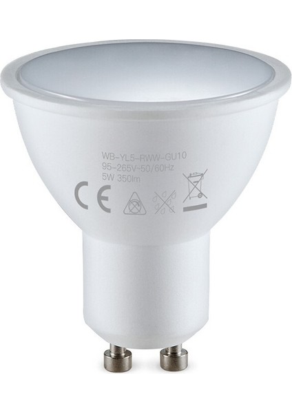 Wifi Doodle Akıllı Ev LED Ampul Rgb + Ww Karartma Fonksiyonu 5W Geniş Voltaj GU10 Arayüz Lamba Kabı (Yurt Dışından)