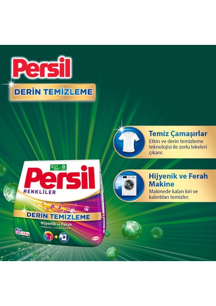 Toz Çamaşır Deterjanı 1;5kg (10 Yıkama) Renkli