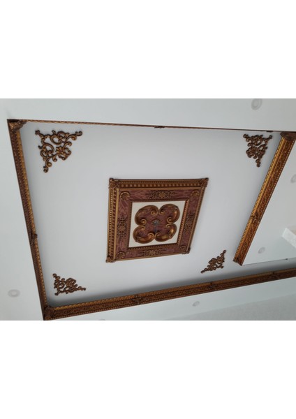 Decogold 90*90 cm Kare Kahve Eskitme Saray Tavan