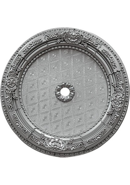 Decogold 60 cm Oval Saray Tavan Göbek Gümüş Rengi
