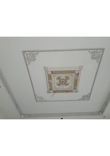 Decogold 90*90 cm Kare Beyaz Altın Saray Tavan fiyatları