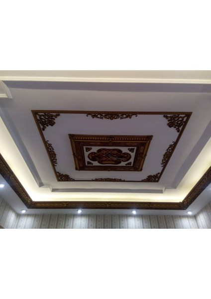 Decogold 90*120 cm Kahve Eskitme Saray Tavan Göbek