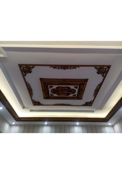 Decogold 90*120 cm Kahve Eskitme Saray Tavan Göbek