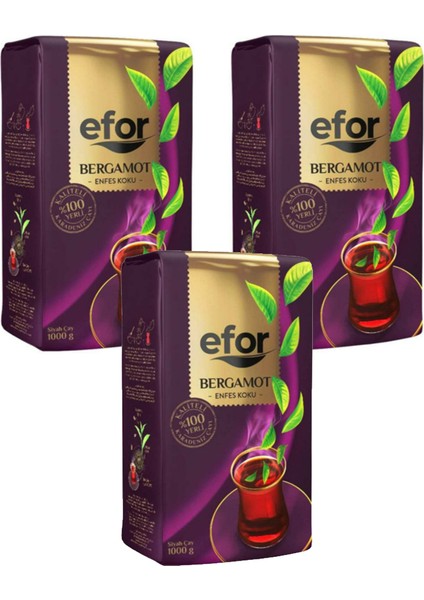 Efor Bergamot Aromalı Çay 3 x 1 kg