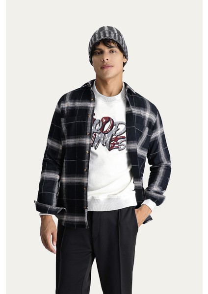 Uzun Kol Slim Fit Ekose Oduncu Gömlek