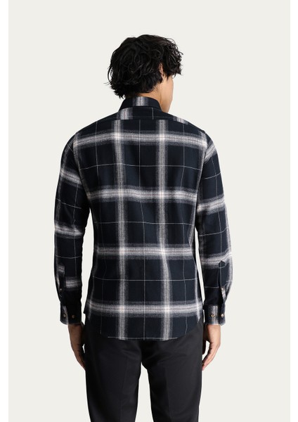 Uzun Kol Slim Fit Ekose Oduncu Gömlek modelleri