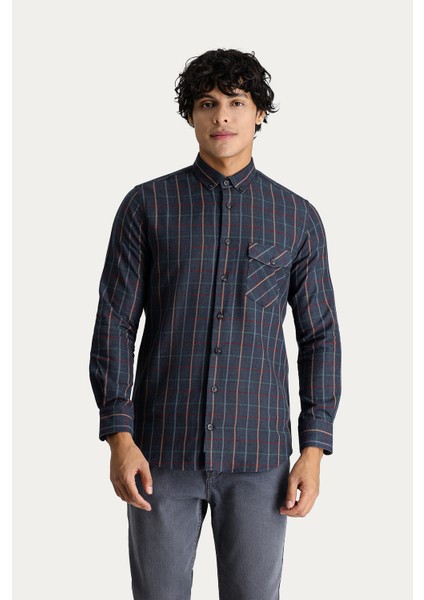 Uzun Kol Slim Fit Ekose Spor Gömlek modelleri