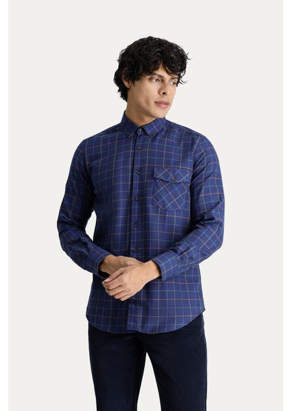 Uzun Kol Slim Fit Ekose Spor Gömlek modelleri