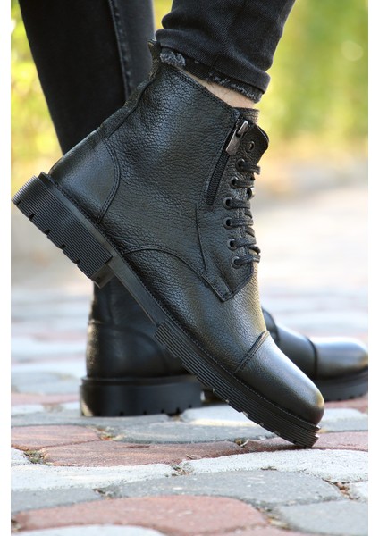 232-4241 Kaymaz Taban Fermuarlı Deri Erkek Bot fiyatları