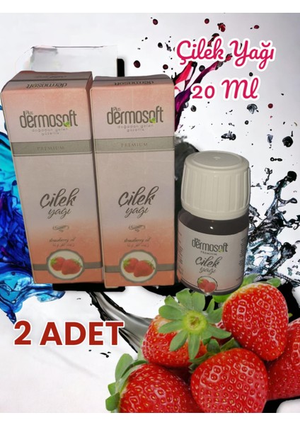 Dermo Soft Plus Saf Çilek Yağı Premium Serisi 2 Adet 20 ml