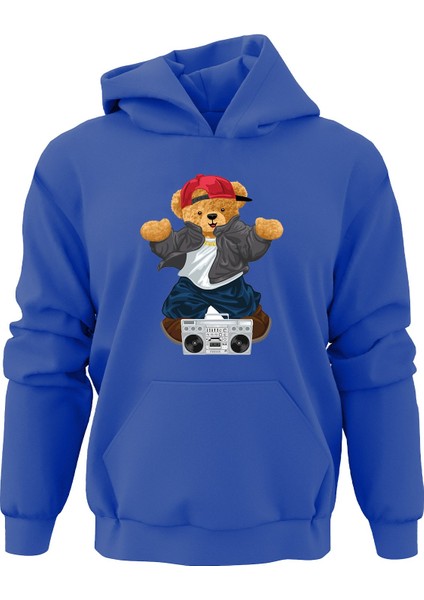 Ada Bebek Çocuk Oversize Hiphop Bear Baskılı Çocuk Sweatshirt