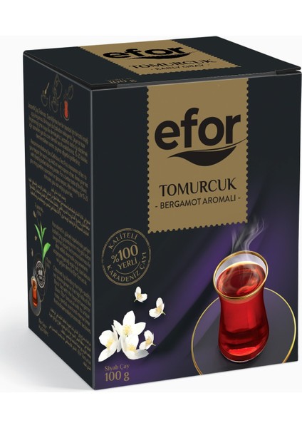 Efor Tomurcuk Bergamot Aromalı Siyah Çay - 100gr