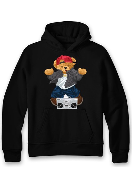 Oversize Hiphop Bear Baskılı Çocuk Sweatshirt modelleri