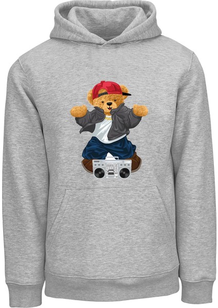 Ada Bebek Çocuk Oversize Hiphop Bear Baskılı Çocuk Sweatshirt