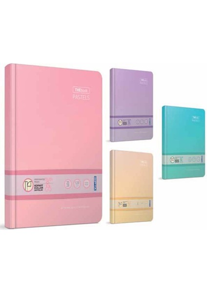 Thebook Pastels Ciltli Defter 20X28 160YP - Kareli