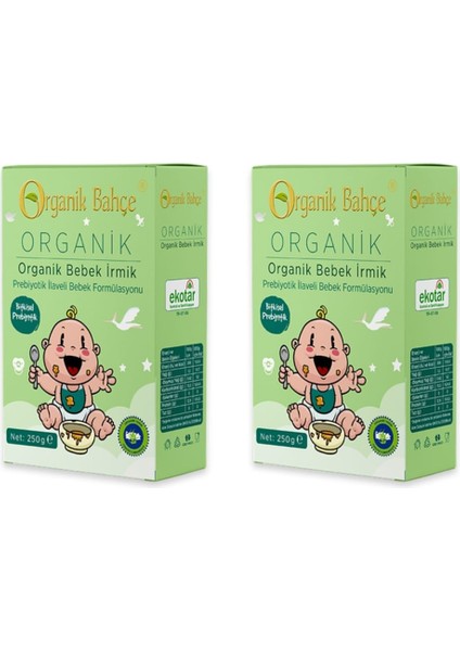 Organik Bebek İrmiği 250 gr x 2 Adet Avantaj Set