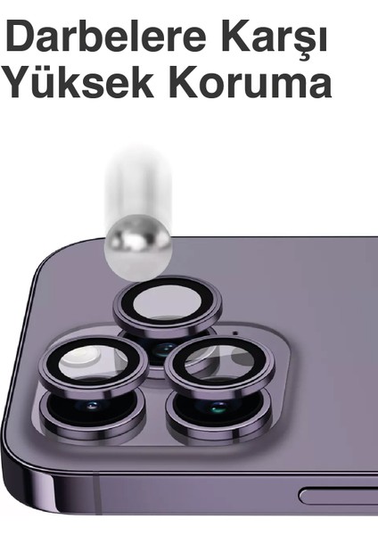 iPhone 15 Yeşil Kamera Lens Koruyucu Kolay Uygulama Aparatlı