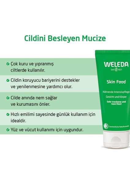 Skin Food Nemlendirici ve Besleyici Organik Bakım Kremi 75ml - Çok Kuru ve Kuru Ciltler için