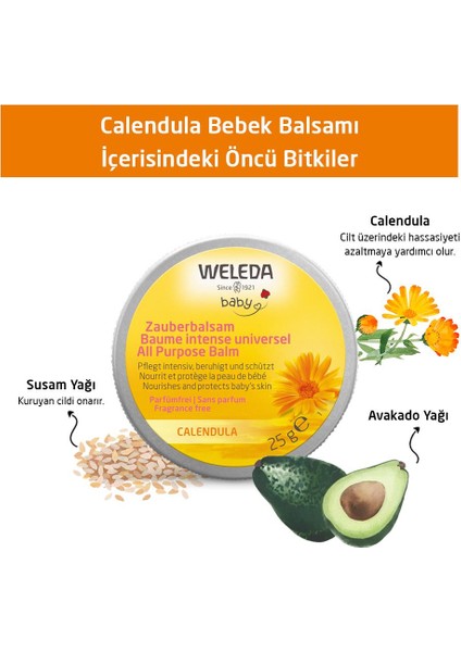 Calendula Organik Çok Amaçlı Balsam 25gr