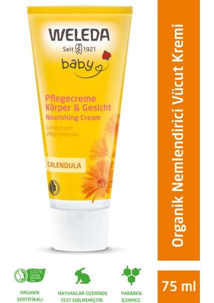 Calendula Organik Nemlendirici Vücut Kremi 75ml