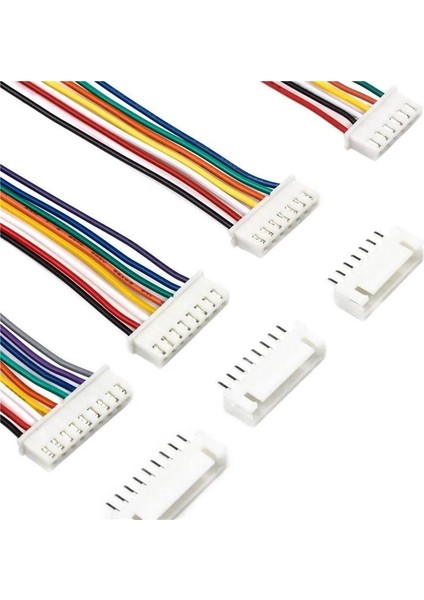 Sanec 2,5mm Jst Xh 10PİN Kablolu Konnektör Beyaz Takım 30CM - Çift Taraflı