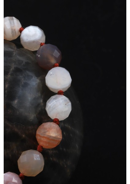 Karnelyan Akik Doğal Taş Fasetli Kesim Makrome Örme Bileklik fiyatları