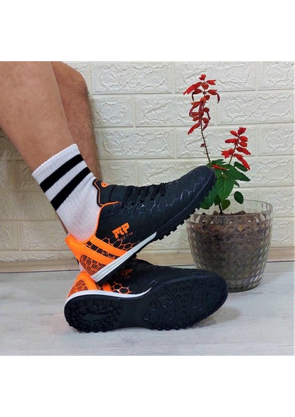 M.p 1356 Siyah-Turuncu Halısaha Futbol Ayakkabısı