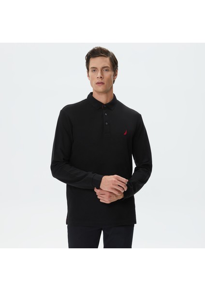 Erkek Siyah Classıc Fıt Uzun Kollu Polo K37351T.0TB