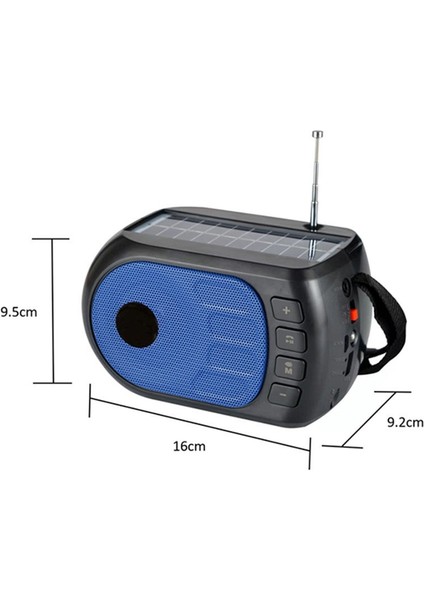 FP506S Solar Güneş Enerji Fm Radyo Bluetooth Hoparlör