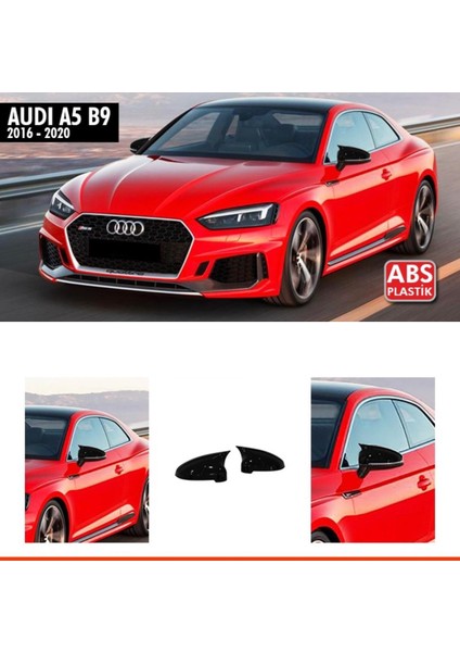Audi A5 B9 Yarasa Ayna Kapağı Batman Ayna 2016-2020 Parlak Siyah