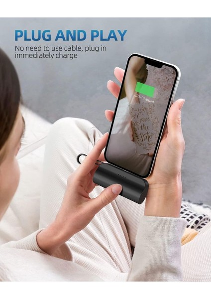 Iphone Özel Taşınabilir Kurtarıcı Powerbank 5000MAH Lightning Girişli Güç Bankası