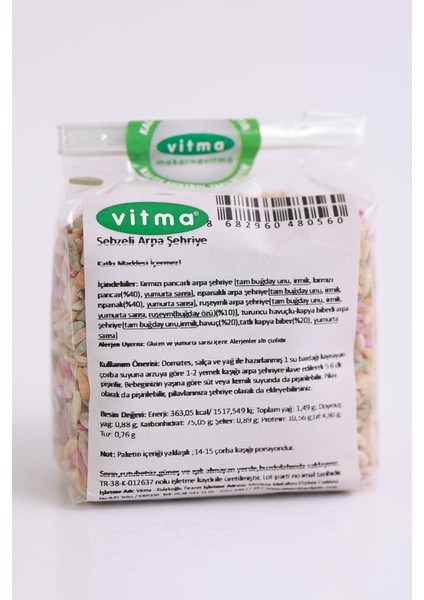 Sebzeli Arpa Şehriye 200gr