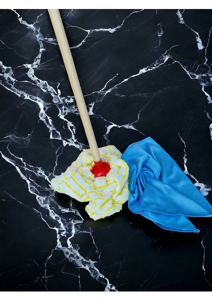 Teras Mop+Gürgen Sap+1 Adet Mikrofiber Bez Vilada Ucu Microfiber Havlu Başlık Toz Kırıntı Bırakmaz
