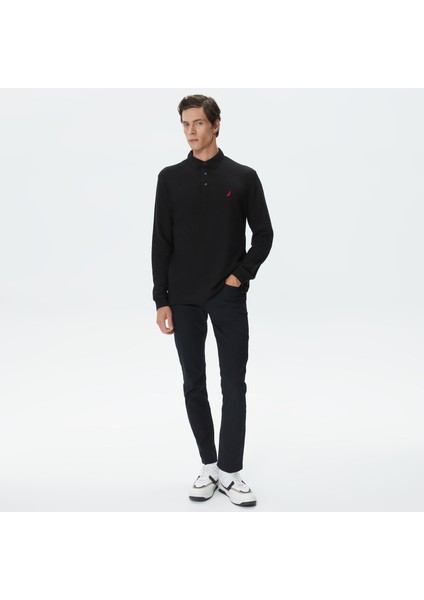 Erkek Siyah Classıc Fıt Uzun Kollu Polo K37351T.0TB