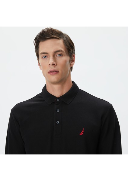 Erkek Siyah Classıc Fıt Uzun Kollu Polo K37351T.0TB fırsatları